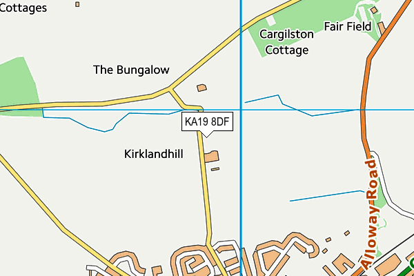 KA19 8DF map - OS VectorMap District (Ordnance Survey)