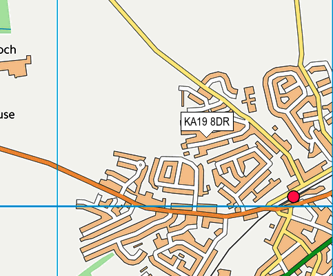 KA19 8DR map - OS VectorMap District (Ordnance Survey)