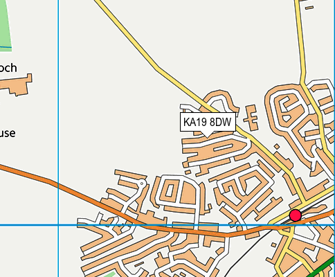KA19 8DW map - OS VectorMap District (Ordnance Survey)