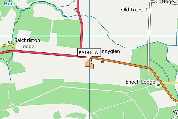 KA19 8JW map - OS VectorMap District (Ordnance Survey)