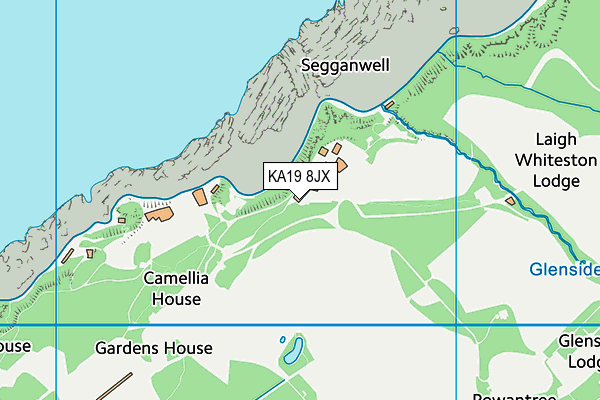KA19 8JX map - OS VectorMap District (Ordnance Survey)
