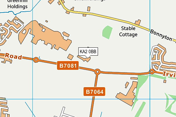 KA2 0BB map - OS VectorMap District (Ordnance Survey)