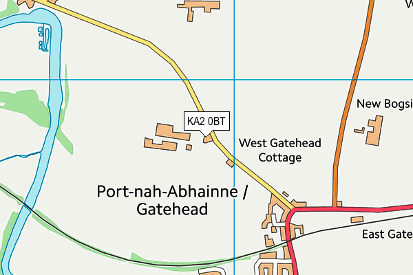 KA2 0BT map - OS VectorMap District (Ordnance Survey)