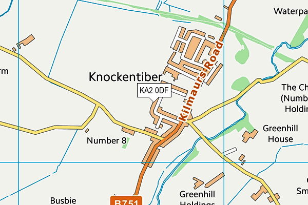 KA2 0DF map - OS VectorMap District (Ordnance Survey)