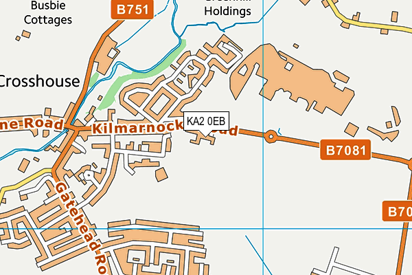 KA2 0EB map - OS VectorMap District (Ordnance Survey)