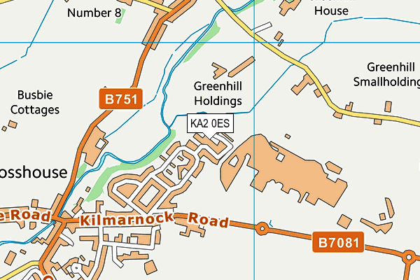 KA2 0ES map - OS VectorMap District (Ordnance Survey)