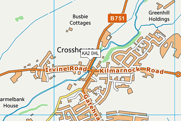 KA2 0HL map - OS VectorMap District (Ordnance Survey)