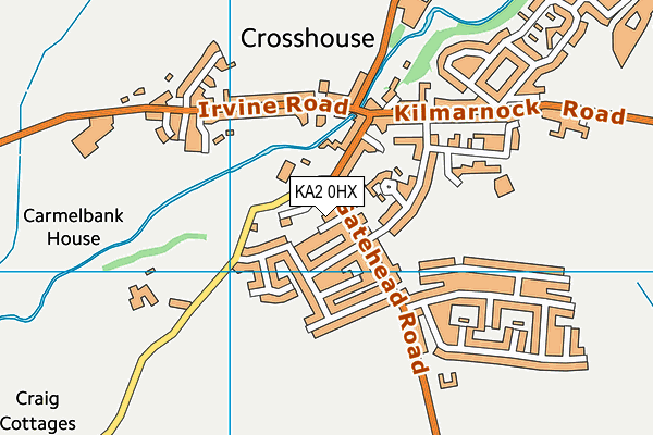 KA2 0HX map - OS VectorMap District (Ordnance Survey)