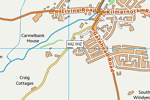 KA2 0HZ map - OS VectorMap District (Ordnance Survey)