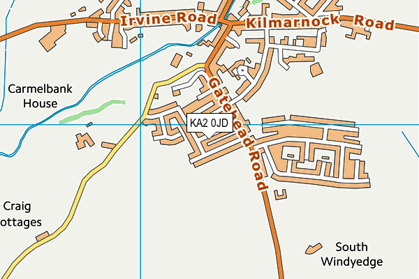 KA2 0JD map - OS VectorMap District (Ordnance Survey)