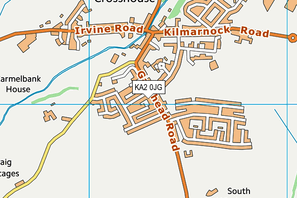 KA2 0JG map - OS VectorMap District (Ordnance Survey)
