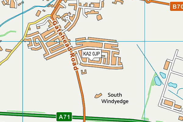 KA2 0JP map - OS VectorMap District (Ordnance Survey)
