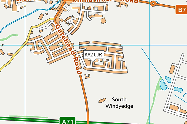 KA2 0JR map - OS VectorMap District (Ordnance Survey)