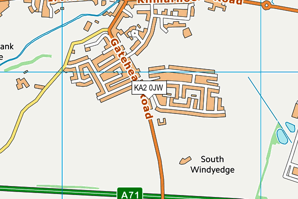 KA2 0JW map - OS VectorMap District (Ordnance Survey)