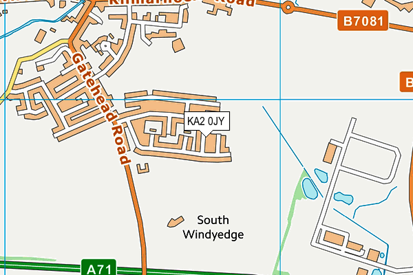 KA2 0JY map - OS VectorMap District (Ordnance Survey)