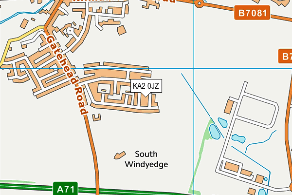 KA2 0JZ map - OS VectorMap District (Ordnance Survey)