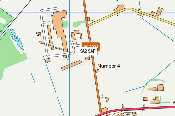 KA2 9AF map - OS VectorMap District (Ordnance Survey)