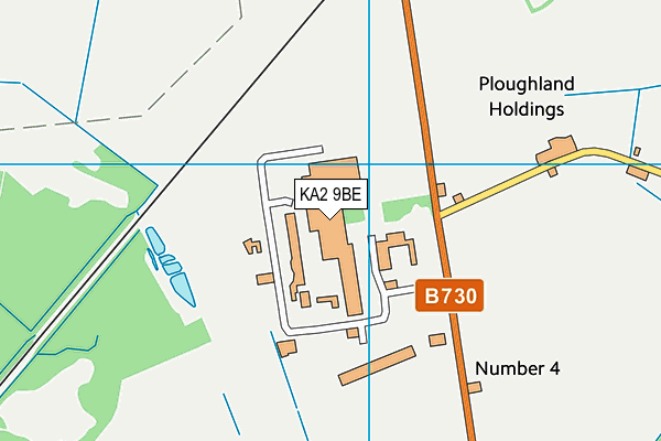 KA2 9BE map - OS VectorMap District (Ordnance Survey)