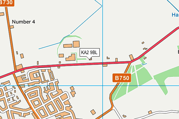KA2 9BL map - OS VectorMap District (Ordnance Survey)