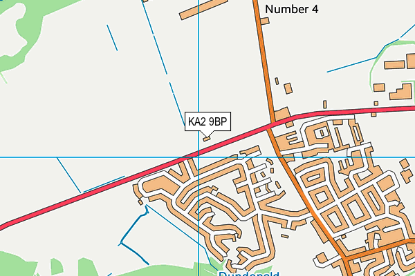 KA2 9BP map - OS VectorMap District (Ordnance Survey)