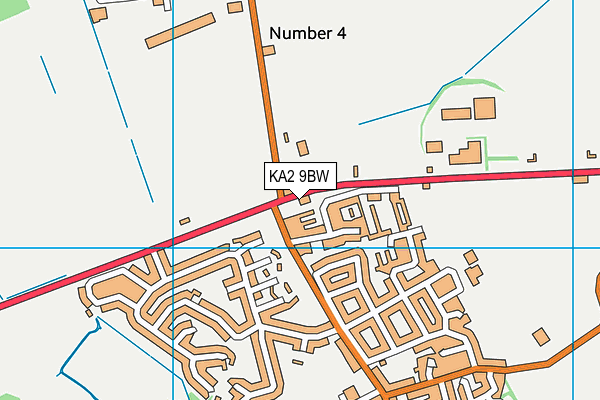 KA2 9BW map - OS VectorMap District (Ordnance Survey)