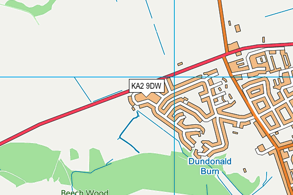 KA2 9DW map - OS VectorMap District (Ordnance Survey)