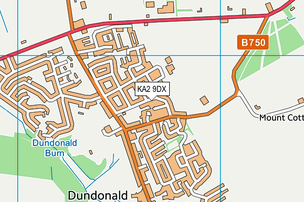 KA2 9DX map - OS VectorMap District (Ordnance Survey)