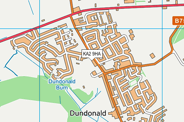 KA2 9HA map - OS VectorMap District (Ordnance Survey)