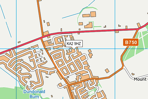 KA2 9HZ map - OS VectorMap District (Ordnance Survey)