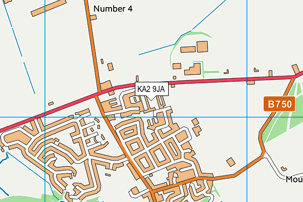 KA2 9JA map - OS VectorMap District (Ordnance Survey)