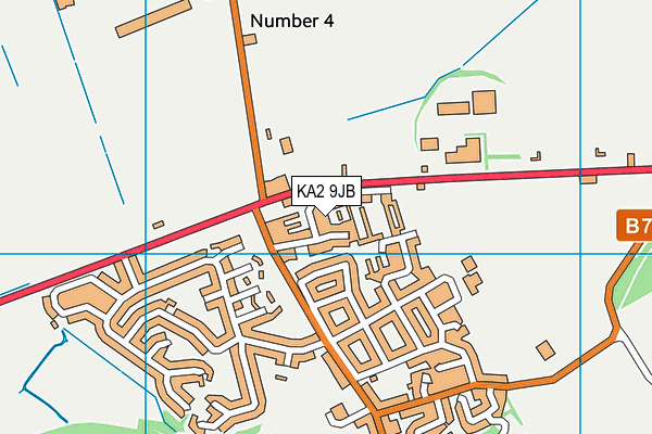 KA2 9JB map - OS VectorMap District (Ordnance Survey)