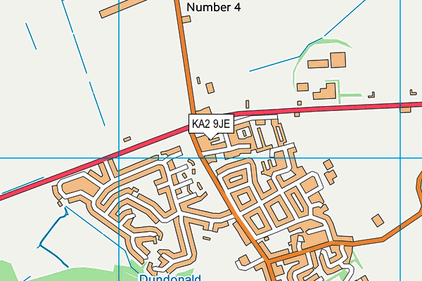 KA2 9JE map - OS VectorMap District (Ordnance Survey)