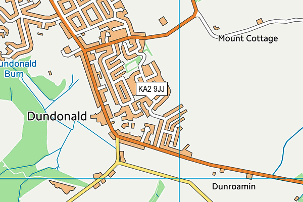 KA2 9JJ map - OS VectorMap District (Ordnance Survey)