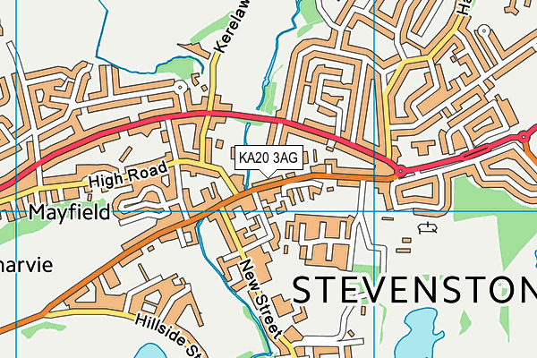 KA20 3AG map - OS VectorMap District (Ordnance Survey)