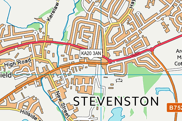 KA20 3AN map - OS VectorMap District (Ordnance Survey)