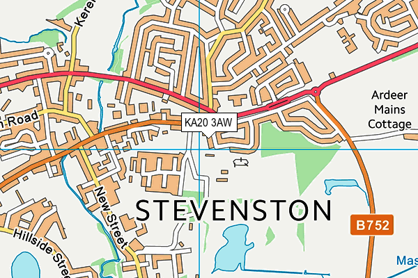 KA20 3AW map - OS VectorMap District (Ordnance Survey)