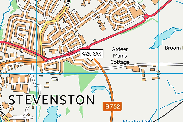 KA20 3AX map - OS VectorMap District (Ordnance Survey)