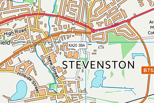 KA20 3BA map - OS VectorMap District (Ordnance Survey)