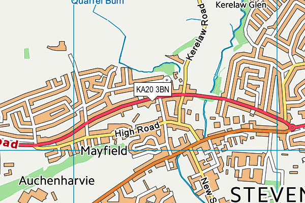 KA20 3BN map - OS VectorMap District (Ordnance Survey)