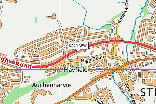 KA20 3BW map - OS VectorMap District (Ordnance Survey)