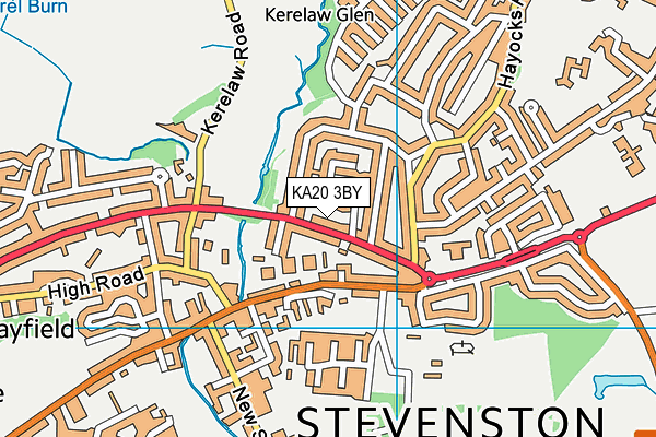 KA20 3BY map - OS VectorMap District (Ordnance Survey)