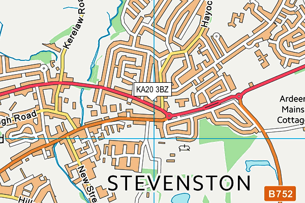 KA20 3BZ map - OS VectorMap District (Ordnance Survey)