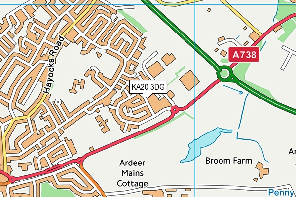 KA20 3DG map - OS VectorMap District (Ordnance Survey)