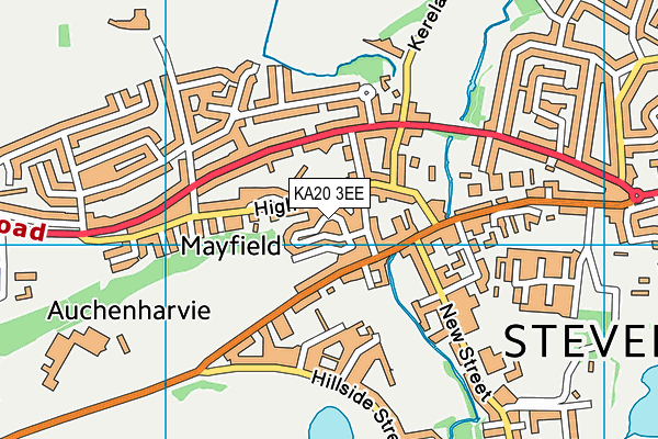 KA20 3EE map - OS VectorMap District (Ordnance Survey)