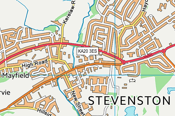 KA20 3ES map - OS VectorMap District (Ordnance Survey)