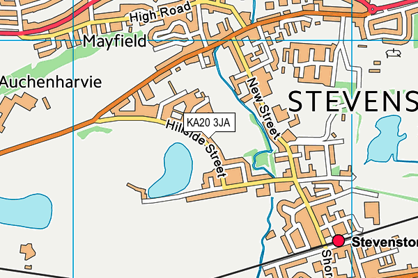 KA20 3JA map - OS VectorMap District (Ordnance Survey)