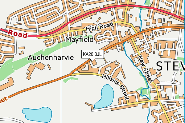 KA20 3JL map - OS VectorMap District (Ordnance Survey)