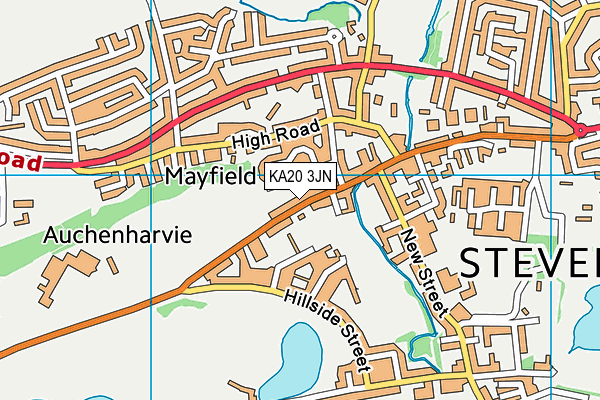 KA20 3JN map - OS VectorMap District (Ordnance Survey)