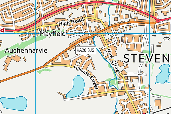 KA20 3JS map - OS VectorMap District (Ordnance Survey)