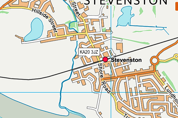 KA20 3JZ map - OS VectorMap District (Ordnance Survey)